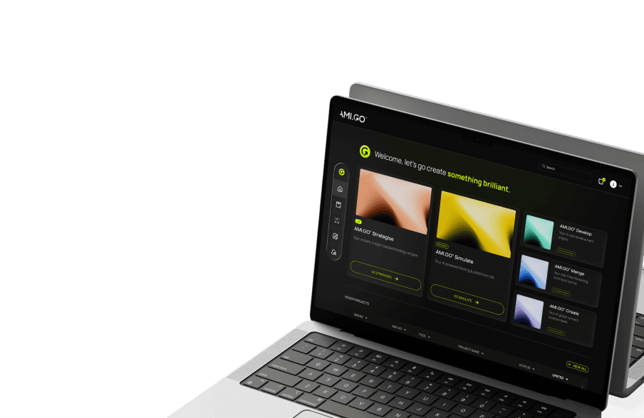 laptop with AMI.GO site